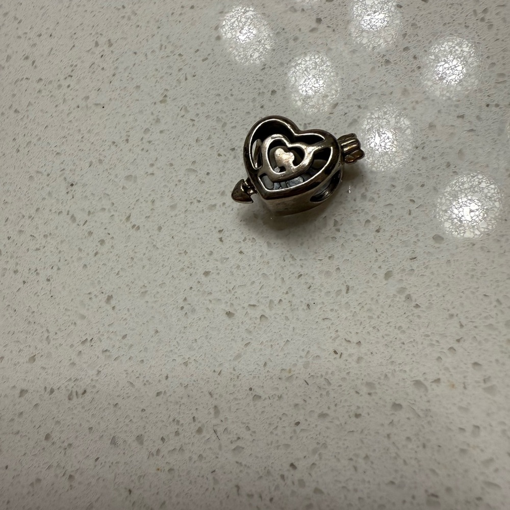 Heart-Shaped Silver Charm